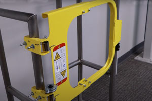 photo of MLG Ladder Safety Gate in use